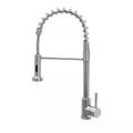 Stainless Steel Lippert Coiled Spring Pull-Down RV Kitchen Faucet 719323 - Side View | United RV Parts