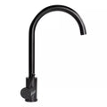 Black Matte Curved Gooseneck Single Handle Kitchen Faucet - Side View | United RV Parts
