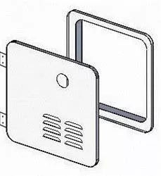 Lippert Girard Tankless RV Water Heater Door 2GWHDAS10 10 Gallon White - Isometric View | United RV Parts
