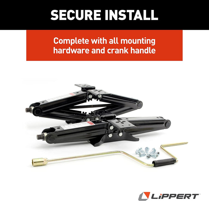 Complete Lippert 285326 Scissor Jack Kit - Installation Hardware Included | United RV Parts