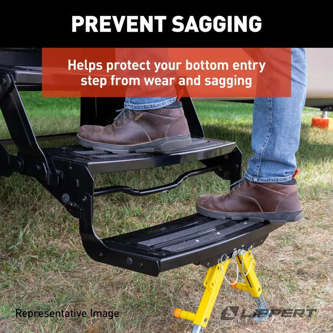 RV Entry Steps with Step Stabilizer Preventing Sagging - Safety Feature | United RV Parts