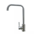 Stainless Steel Lippert Square Gooseneck Single Hole RV Faucet 719325 - Front View | United RV Parts