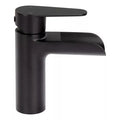 Black Matte Stainless Steel Waterfall Bathroom Faucet - Side Angle | United RV Parts