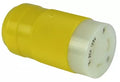 Yellow Marinco 305CRV.VPK 30A 125V Female Power Cord Connector - Front Angle | United RV Parts
