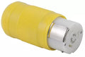Yellow Marinco 50A 125/250V Female Locking Connector Front View - RV Power Connector | United RV Parts