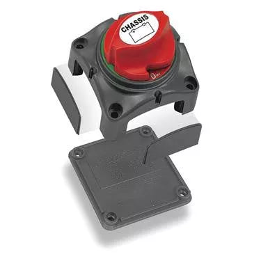 Marinco 701HBRV House Battery Master Switch with Red Rotary Knob - Front Angle | United RV Parts