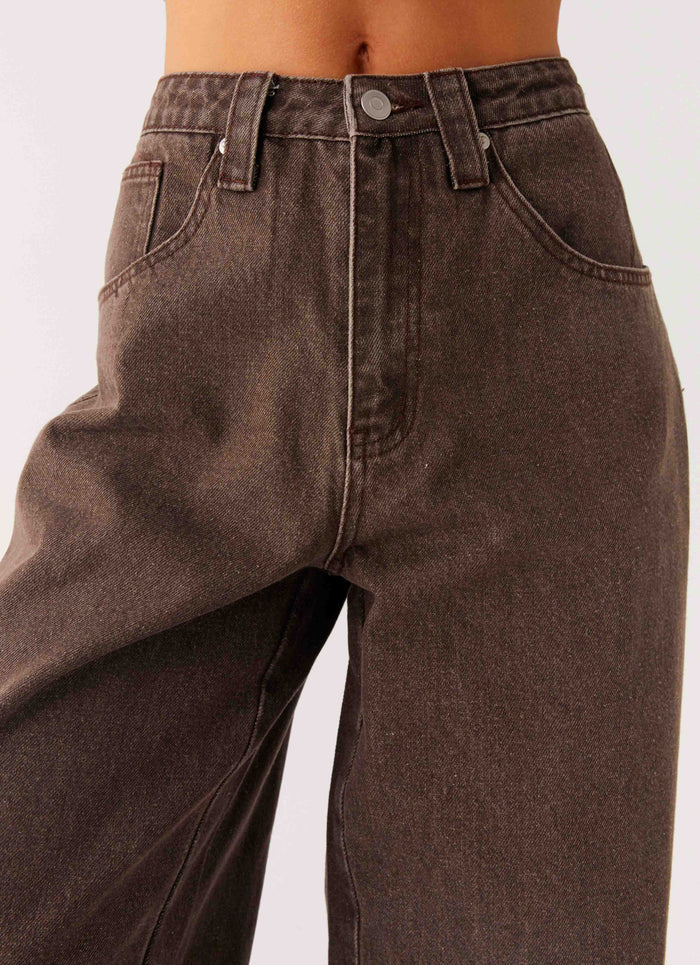 Midwest Low Rise Denim Jeans - Light Wash Chocolate