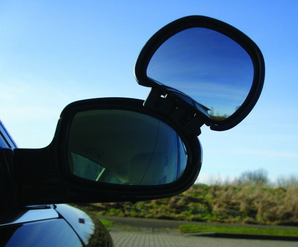 Chrome Glass Milenco Aero Mirror Side Profile with Blue Sky Background | United RV Parts