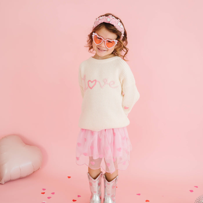 Mini Sequin Hearts Baby Tutu