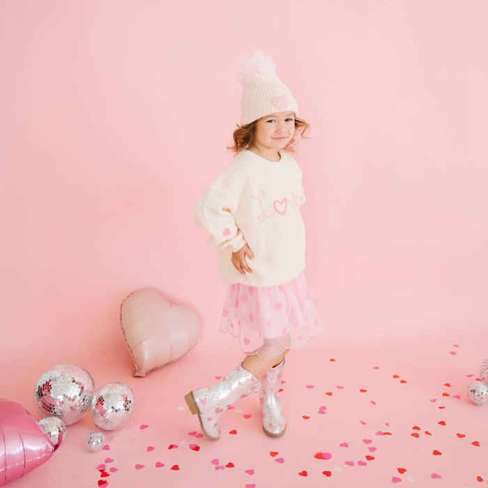 Mini Sequin Hearts Baby Tutu