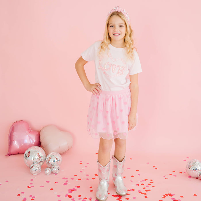 Mini Sequin Hearts Baby Tutu