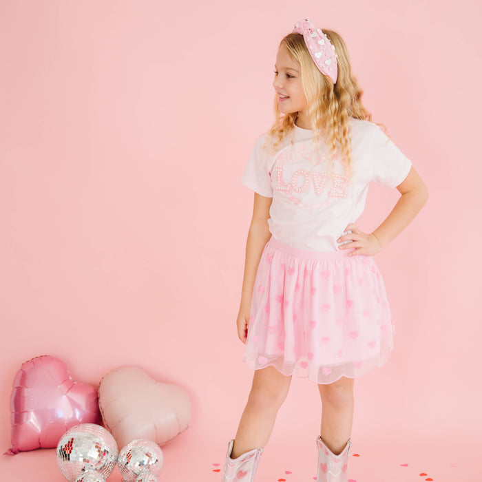 Mini Sequin Hearts Baby Tutu
