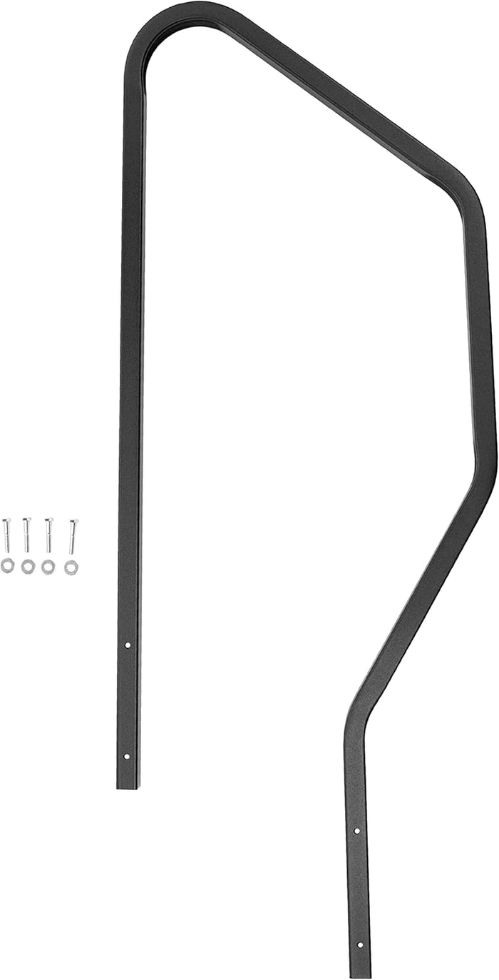 Black Steel MORryde 4-Step RV Handrail STP214-006H - Side View | United RV Parts