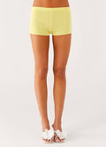 Nanea Knit Mini Shorts - Yellow