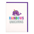 Narwhal Gem Decal Greeting Card