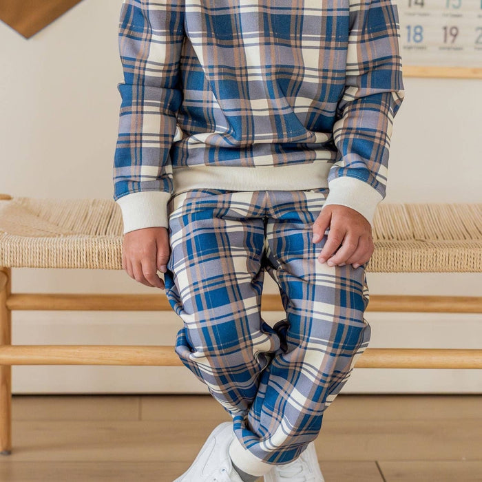 Navy Plaid Jogger (Infant)
