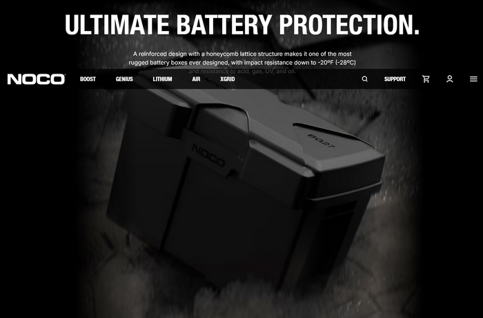 Noco | Battery Box for Group 27 Batteries | BG27 | Black | Replaces HM327BK