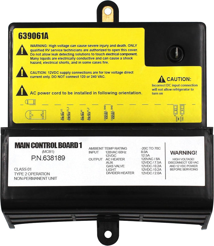 Black Norcold 639593 Power Supply Circuit Board - Front View | United RV Parts