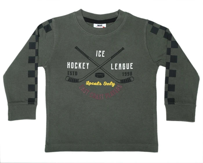 Olive East Coast Hockey L/S Shirt