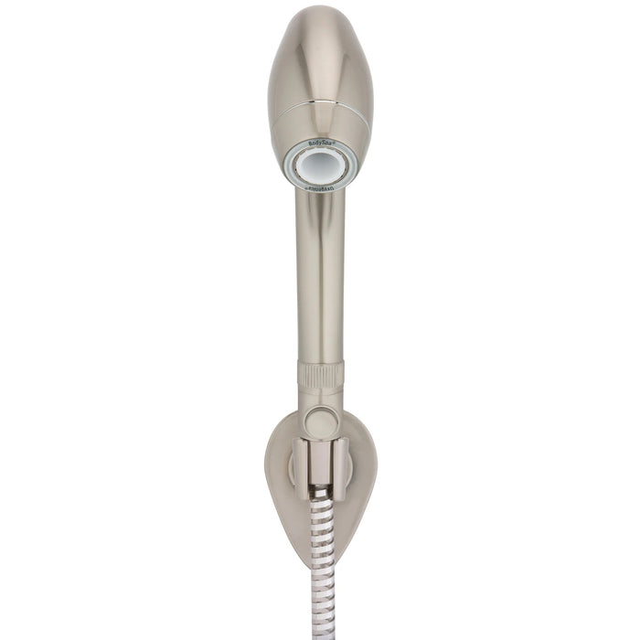 Brushed Nickel Oxygenics BodySpa RV Handheld Shower Head with Hose - Front View | United RV Parts