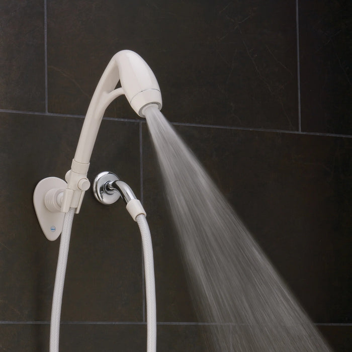 White Oxygenics RV Handheld Shower Head Spray Pattern - Water Flow Detail | United RV Parts
