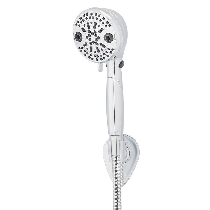 Chrome Oxygenics PowerFlow RV Handheld Shower Head with Hose and Wall Mount - Side Angle | United RV Parts