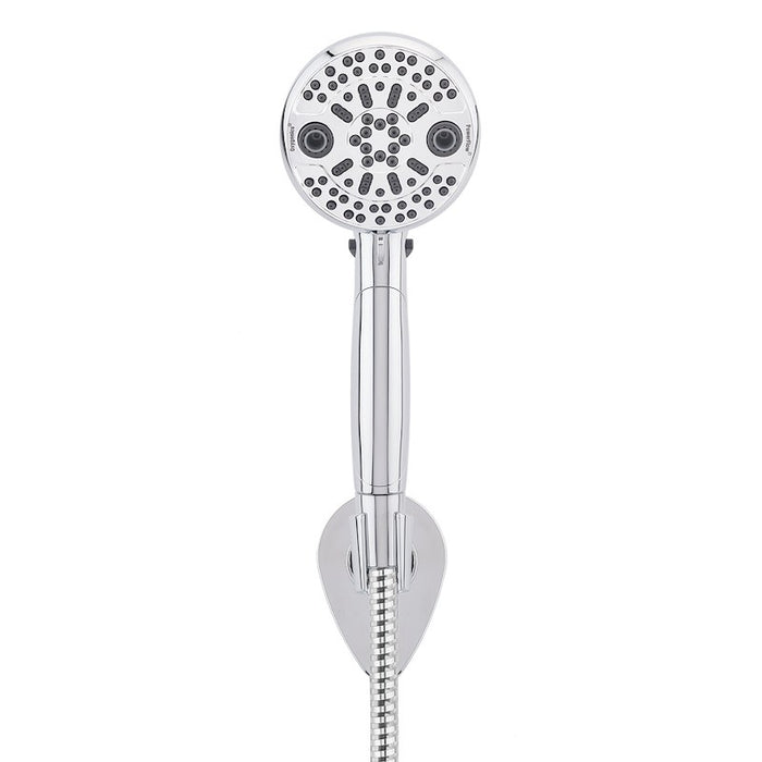 Chrome Oxygenics PowerFlow RV Handheld Shower Head with Flex Hose and Bracket - Front View | United RV Parts