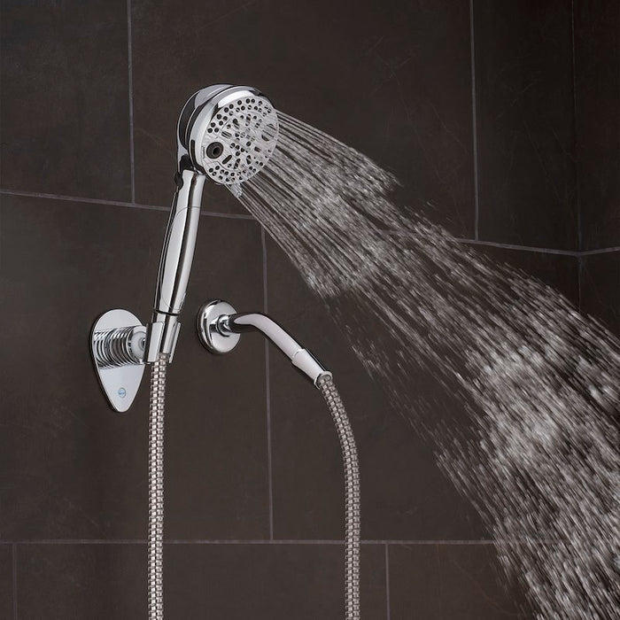 Oxygenics PowerFlow RV Handheld Shower Head Showing Adjustable Mist Spray Setting | United RV Parts