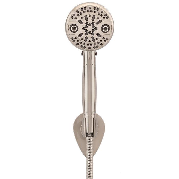 Brushed Nickel Oxygenics PowerFlow RV Handheld Shower - Front View | United RV Parts