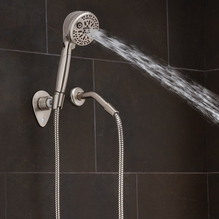 Brushed Nickel Oxygenics PowerFlow - Gentle Spray Pattern Demo | United RV Parts