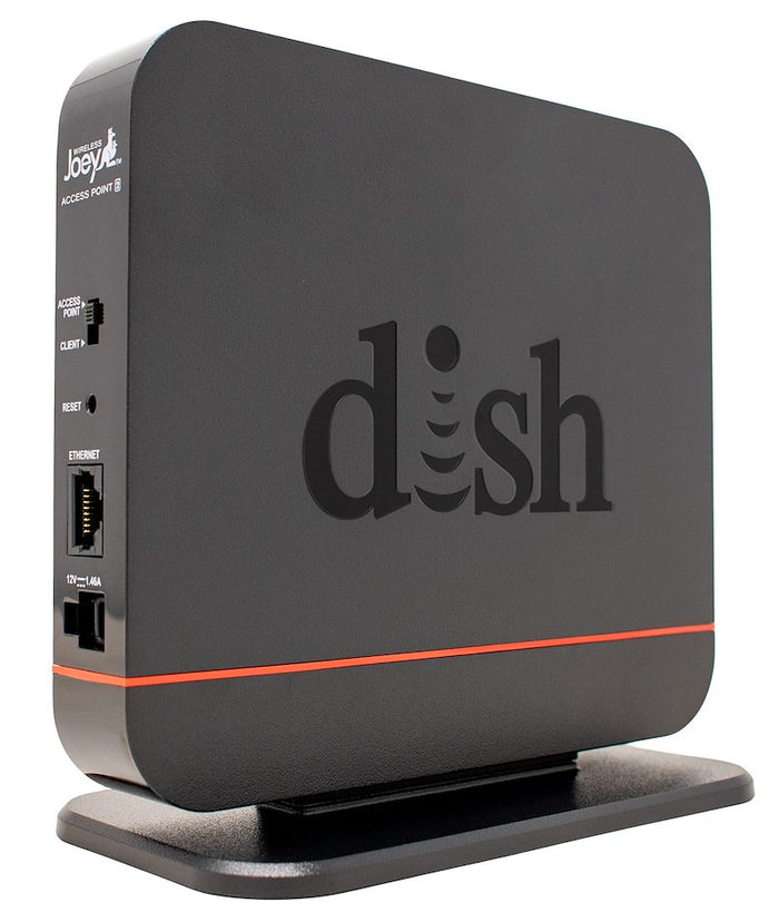 Black DISH Wireless Joey Access Point 2 - Side Angle with Ports | United RV Parts