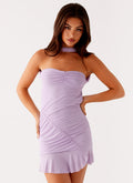 Pari Open Back Mini Dress Lilac 4 Peppermayo