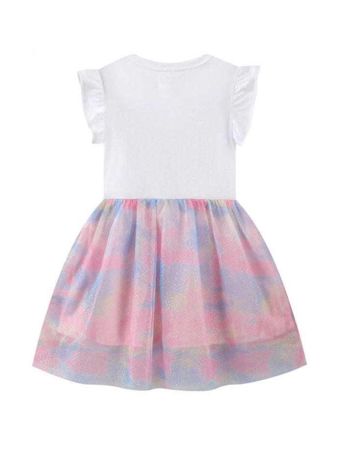 Pastel Rainbow Butterfly Flutter Dress