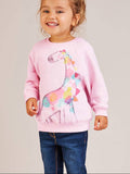 Pink Dino Pullover Sweatshirt