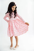 Pink Dreidel Darling L/S Pocket Twirl Dress (Infant)