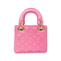 Pink Heart-Quilted Handbag