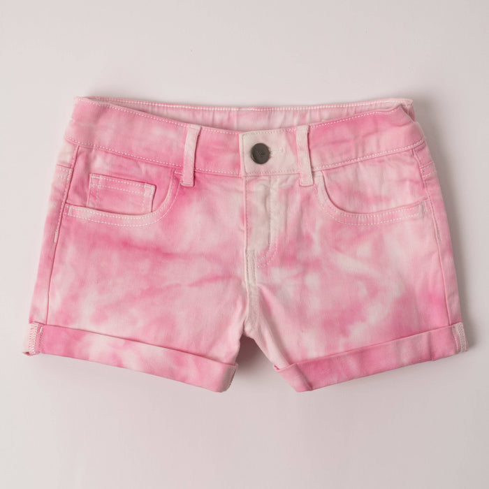 Pink Tie Dye Cuffed Short