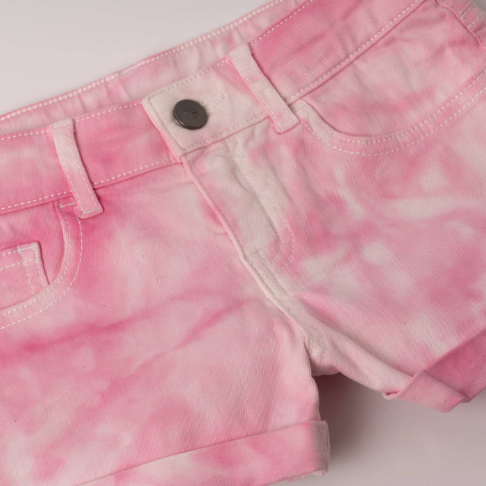 Pink Tie Dye Cuffed Short