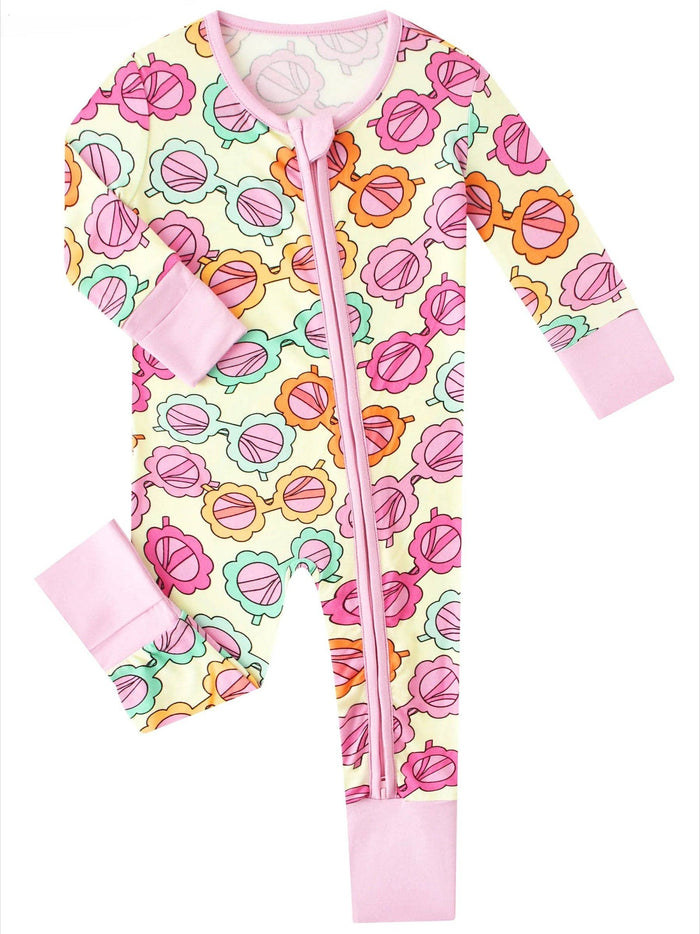 PoshTOT Sunglasses Bamboo Convertible Zip Romper