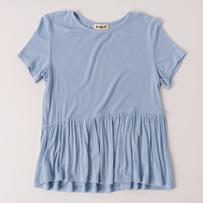 Powder Blue Ribbed Coco Top