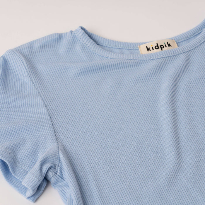 Powder Blue Ribbed Coco Top