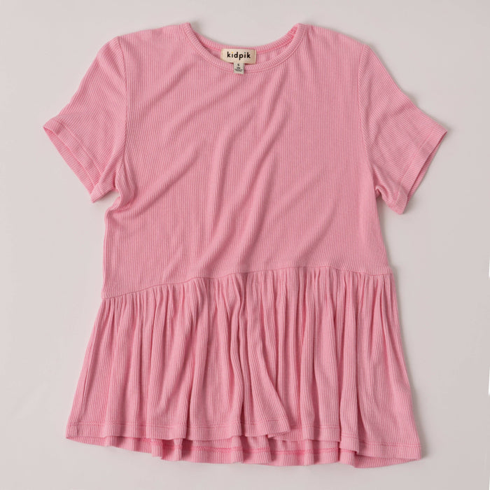 Prism Pink Ribbed Coco Top