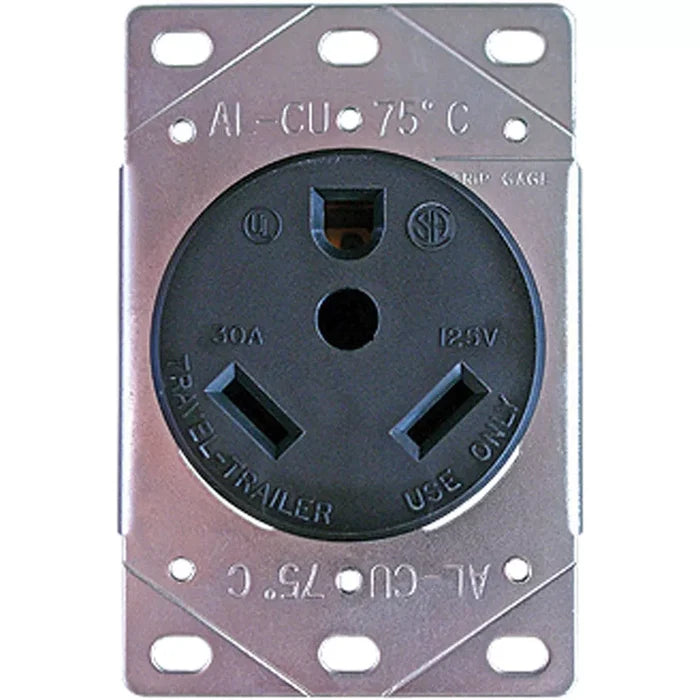 Progressive Industries 30A RV Receptacle TT-30DFR - Front View | United RV Parts