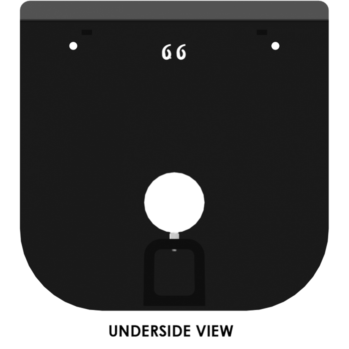 Black PullRite 3366 Multi-Fit Capture Plate 66 - Bottom Underside View | United RV Parts