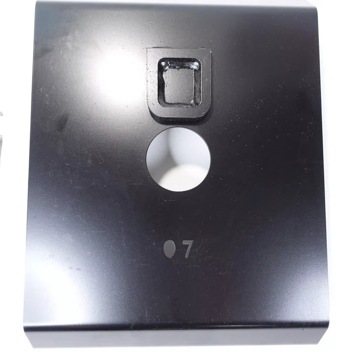 Black Heavy-Duty Hitch Capture Plate - Top Detail View | United RV Parts