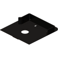 Black Steel PullRite Quick Connect Capture Plate - Angled 3D View | United RV Parts