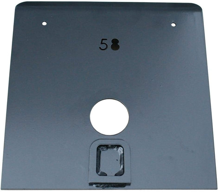 Gray Steel PullRite Capture Plate 331758 - Top View with Mounting Hardware | United RV Parts