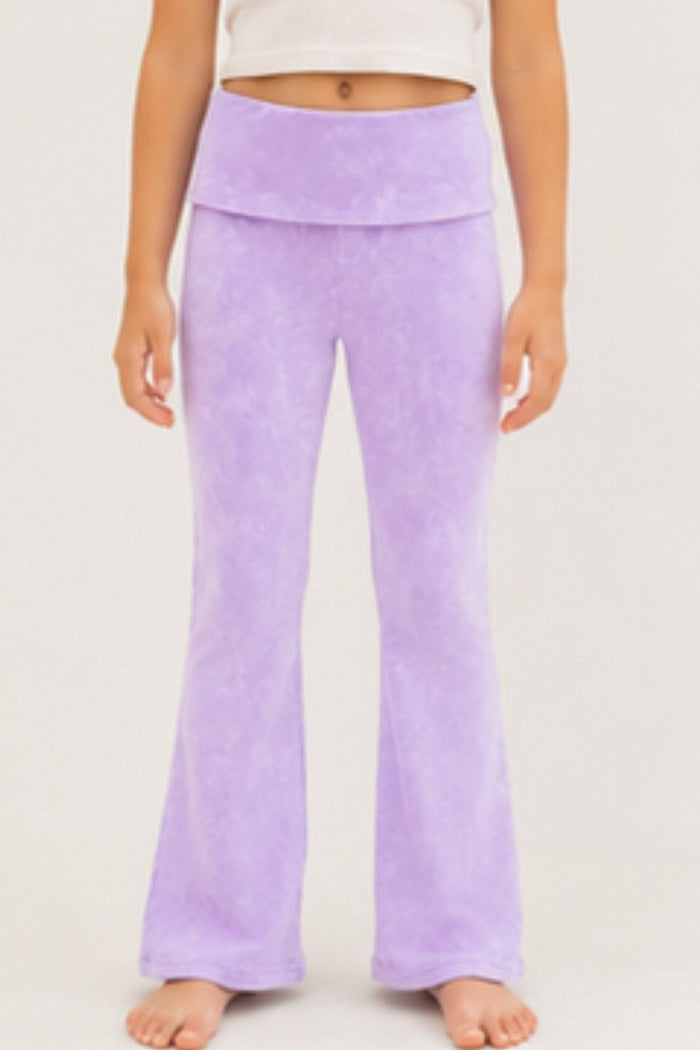 Purple Vintage Washed Foldover Flare