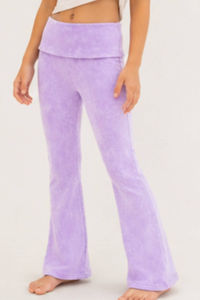 Purple Vintage Washed Foldover Flare