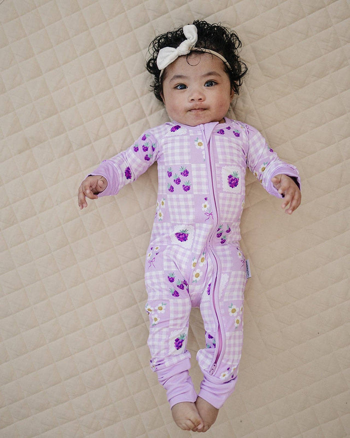 Raspberry Bamboo Zip Romper